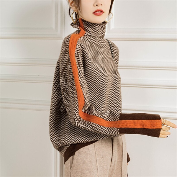 Stylish High-Neck Sweater – Timeless Elegance and Modern Design