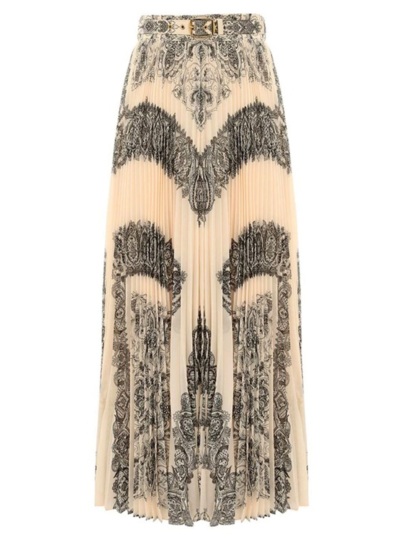 Elegant Printed Pleated Dress Set