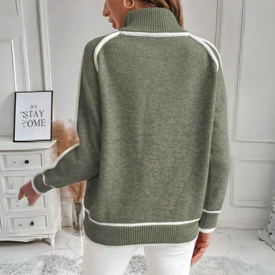 Stylish Sweater with Contrast Piping – Ultimate Comfort Meets Modern Elegance