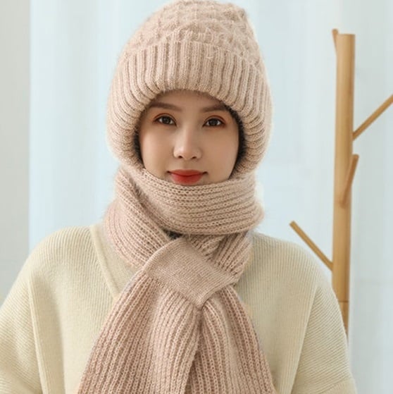 Abelina - Integrated Ear Protection Windproof Cap Scarf