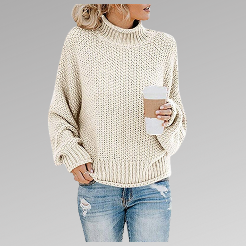 Thick Knit Roll Neck Sweater – Stylish and Comfortable for Cozy Warmth