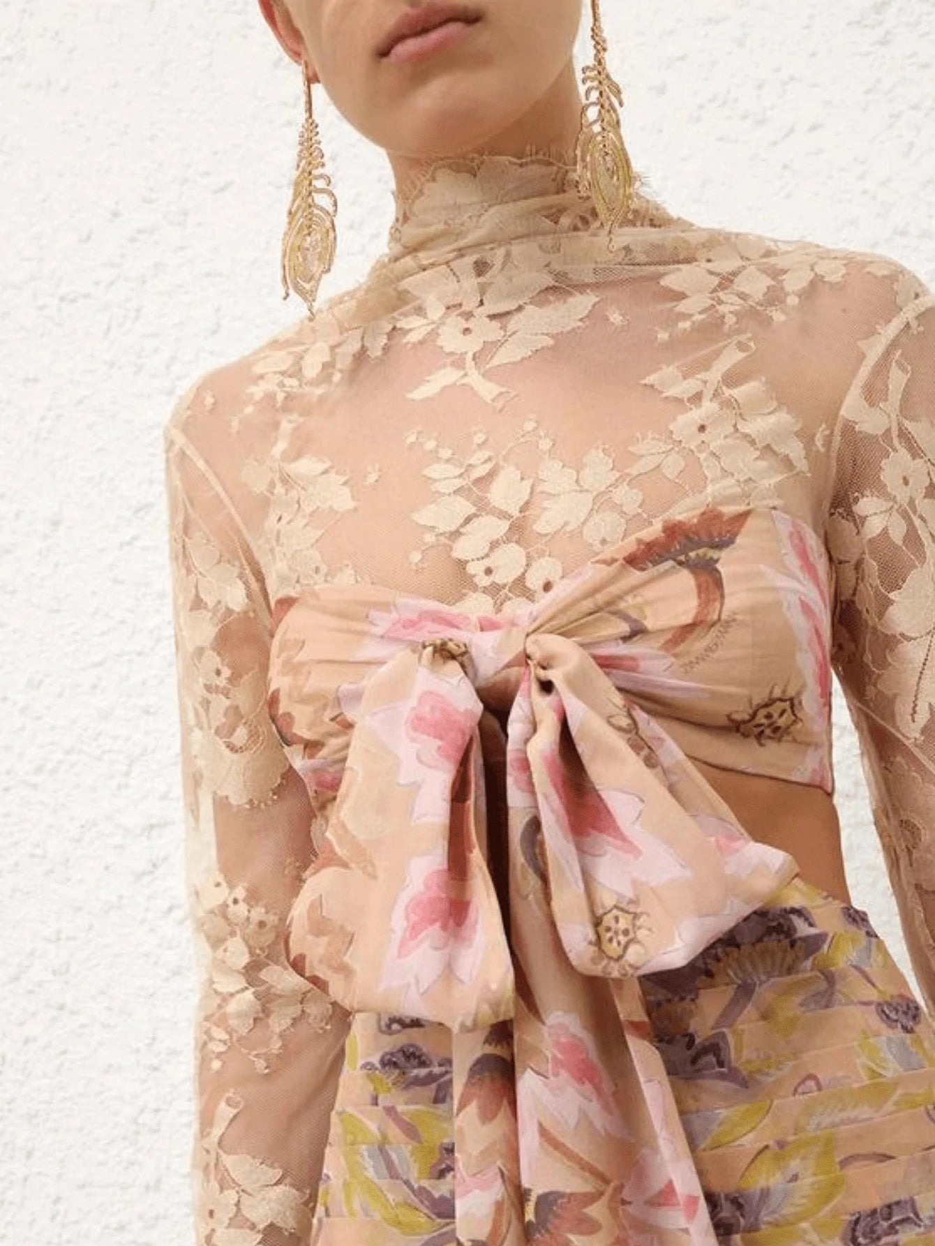 Tulle Lace Floral Maxi Dress