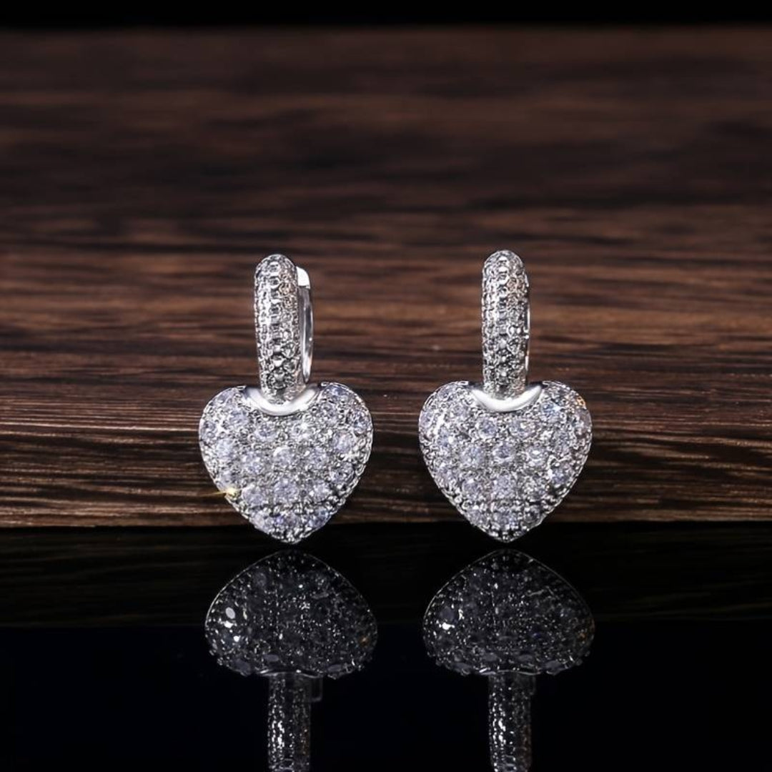 Radiant Heart Earrings that Dazzle with Elegance