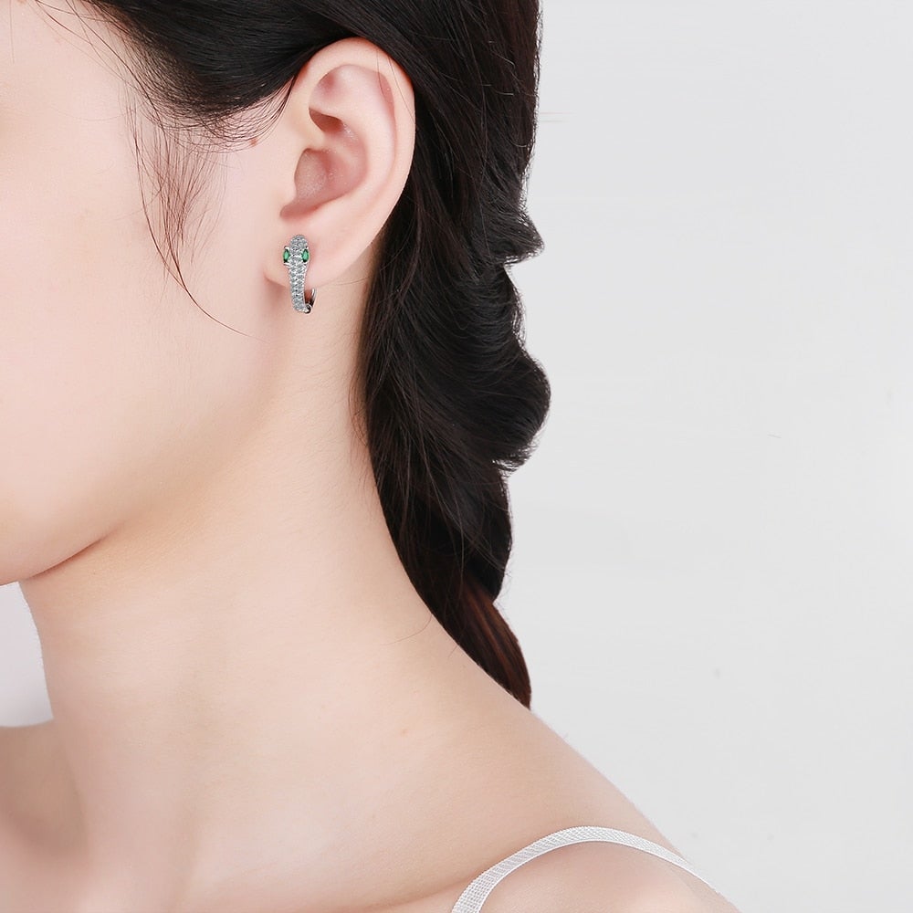 Chic Snake earrings crafted from premium 925 sterling silver