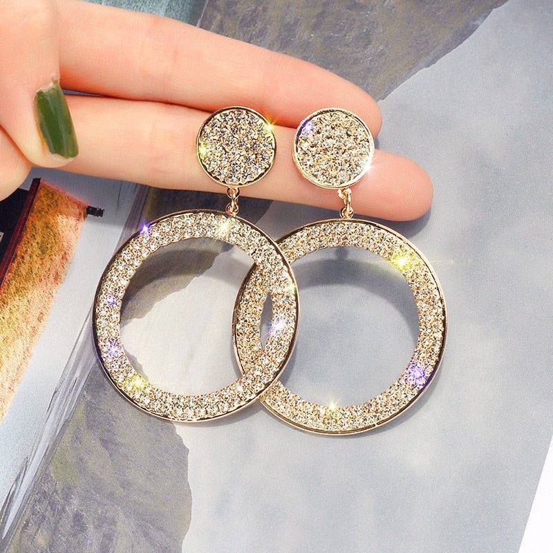 Stunning Radiant Gold and Silver Zirconia Earrings