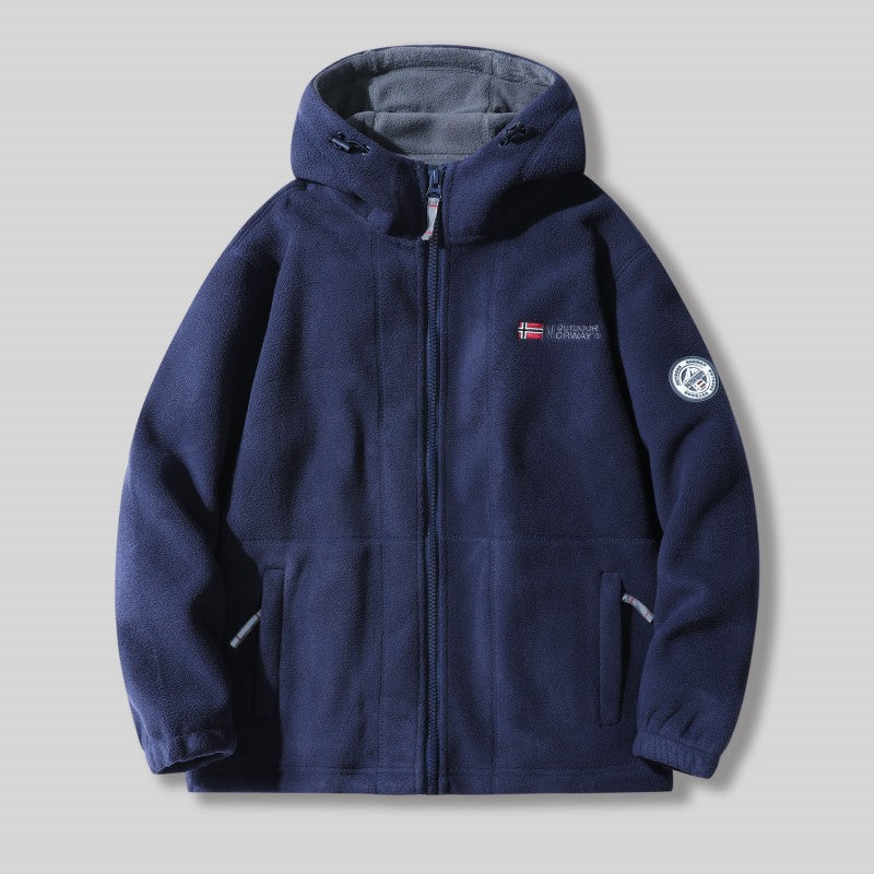 Double-Layer Fleece Hooded Jacket—Free Shipping&50% OFF