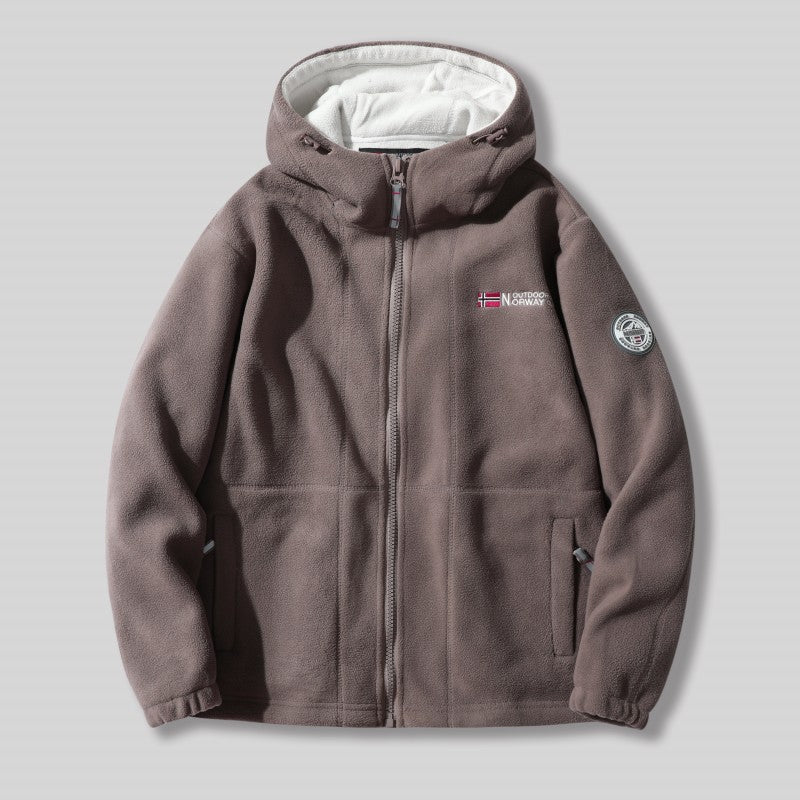 Double-Layer Fleece Hooded Jacket—Free Shipping&50% OFF