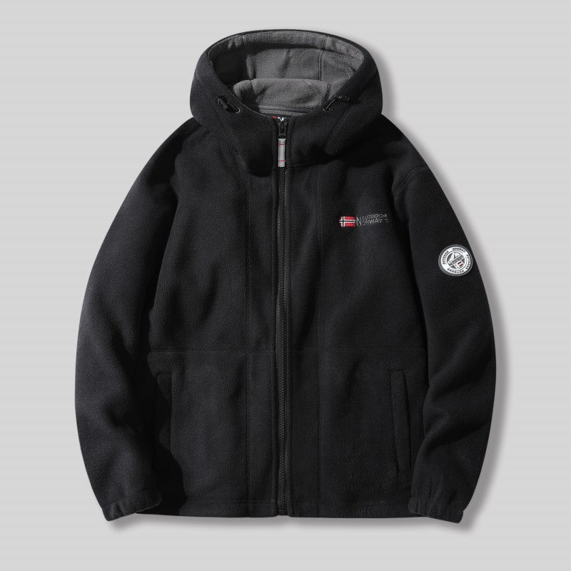 Double-Layer Fleece Hooded Jacket—Free Shipping&50% OFF