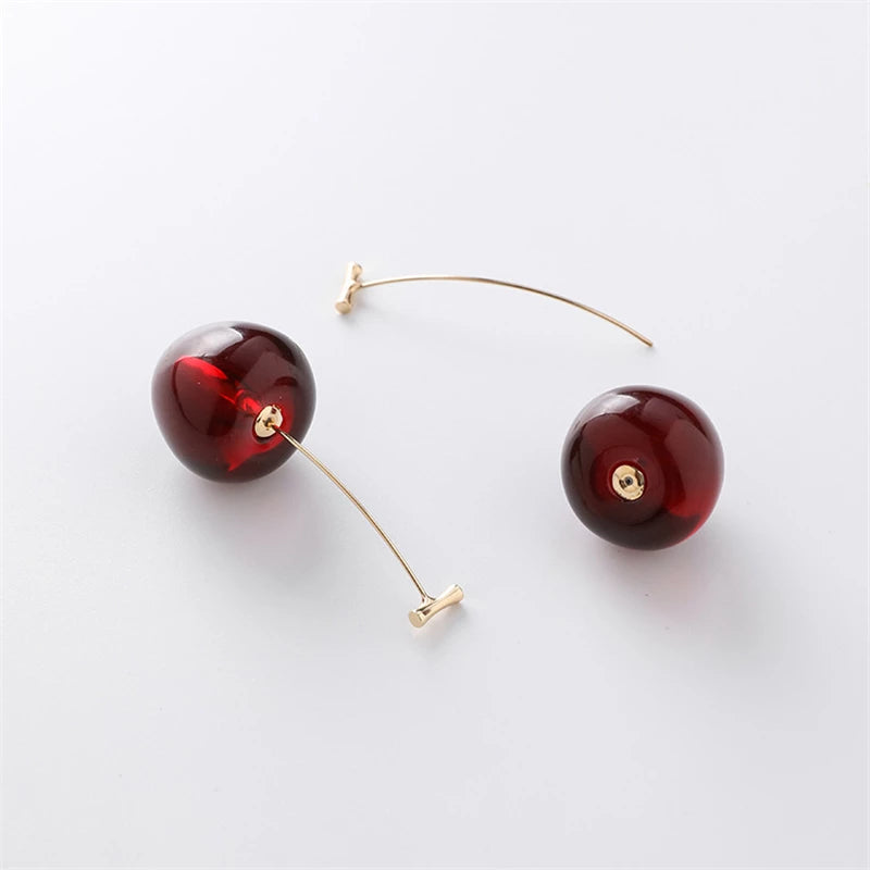 Elegant Red Cherry Earrings to Enchant Your Style