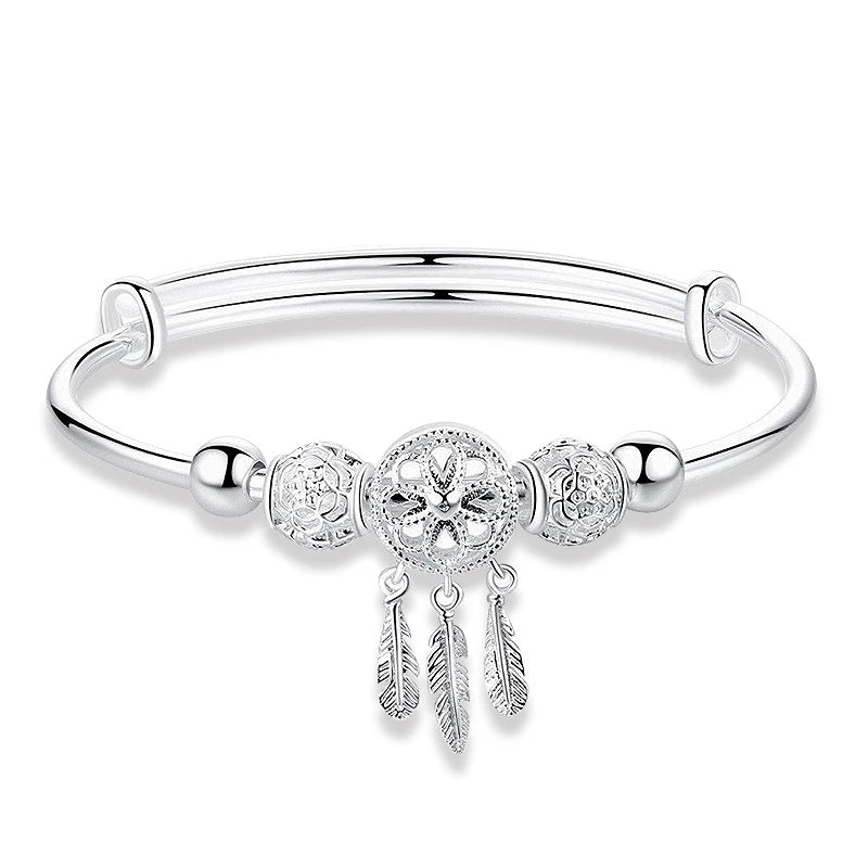 Adjustable Dreamcatcher Bracelet made of high-quality 925 Silver