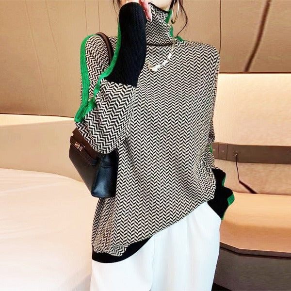 Stylish High-Neck Sweater – Timeless Elegance and Modern Design
