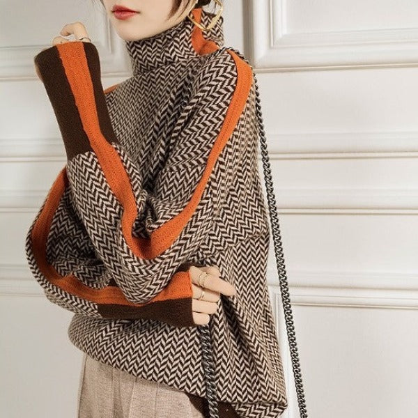 Stylish High-Neck Sweater – Timeless Elegance and Modern Design