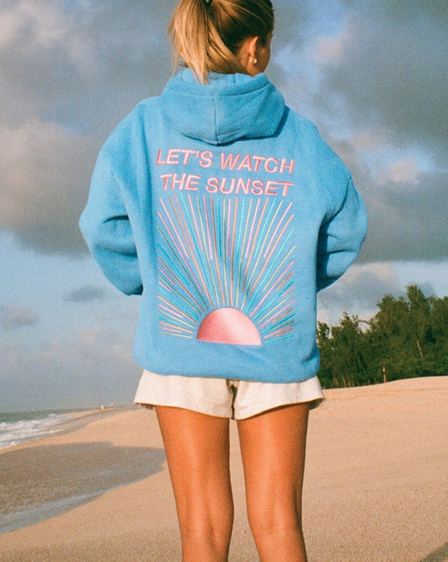 Katie - Stylish Hoodie "Lets watch the sunset"