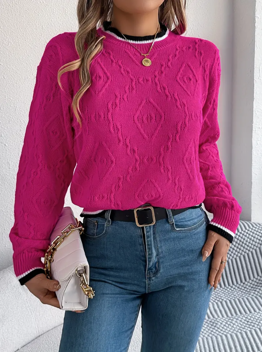 Elegant structured sweater – expressive style for confident looks