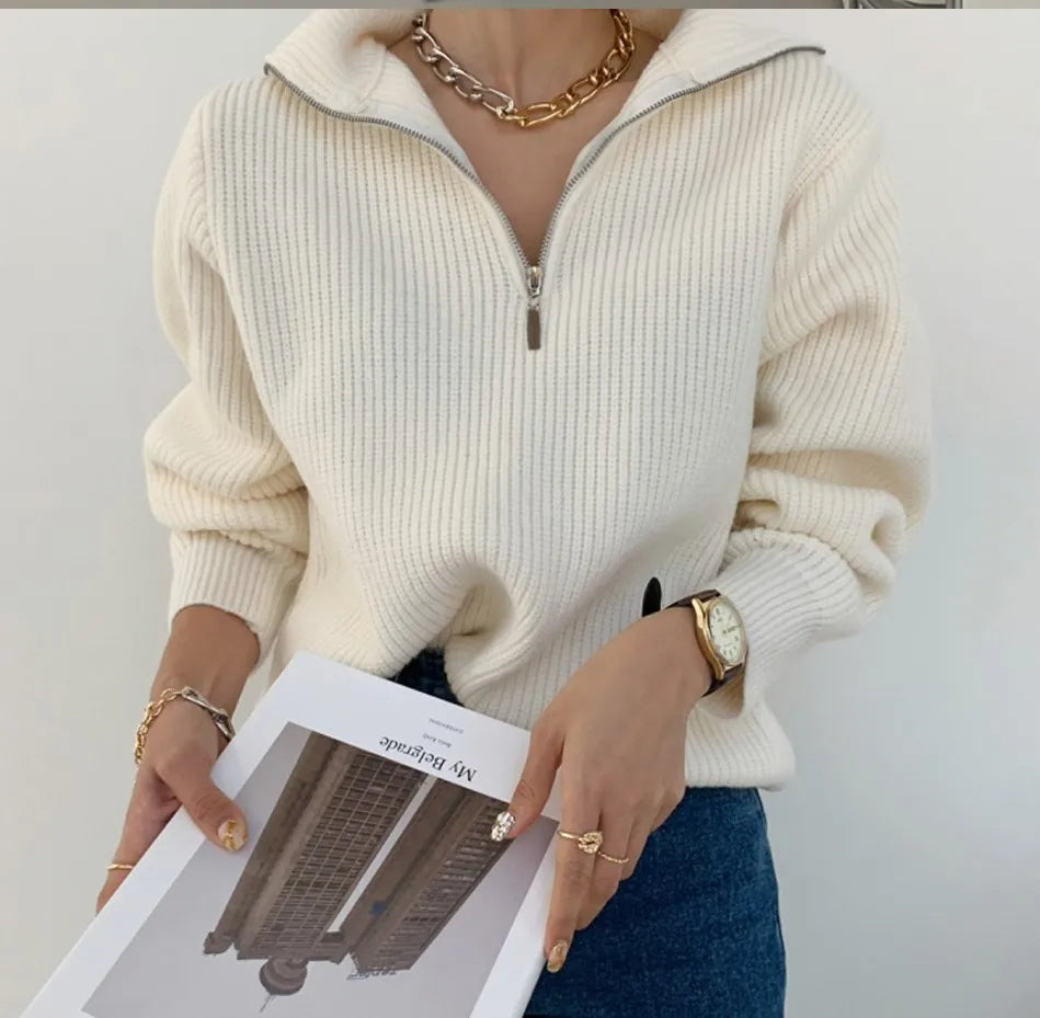 Stylish Zip Collar Sweater – Ultimate Comfort and Timeless Elegance