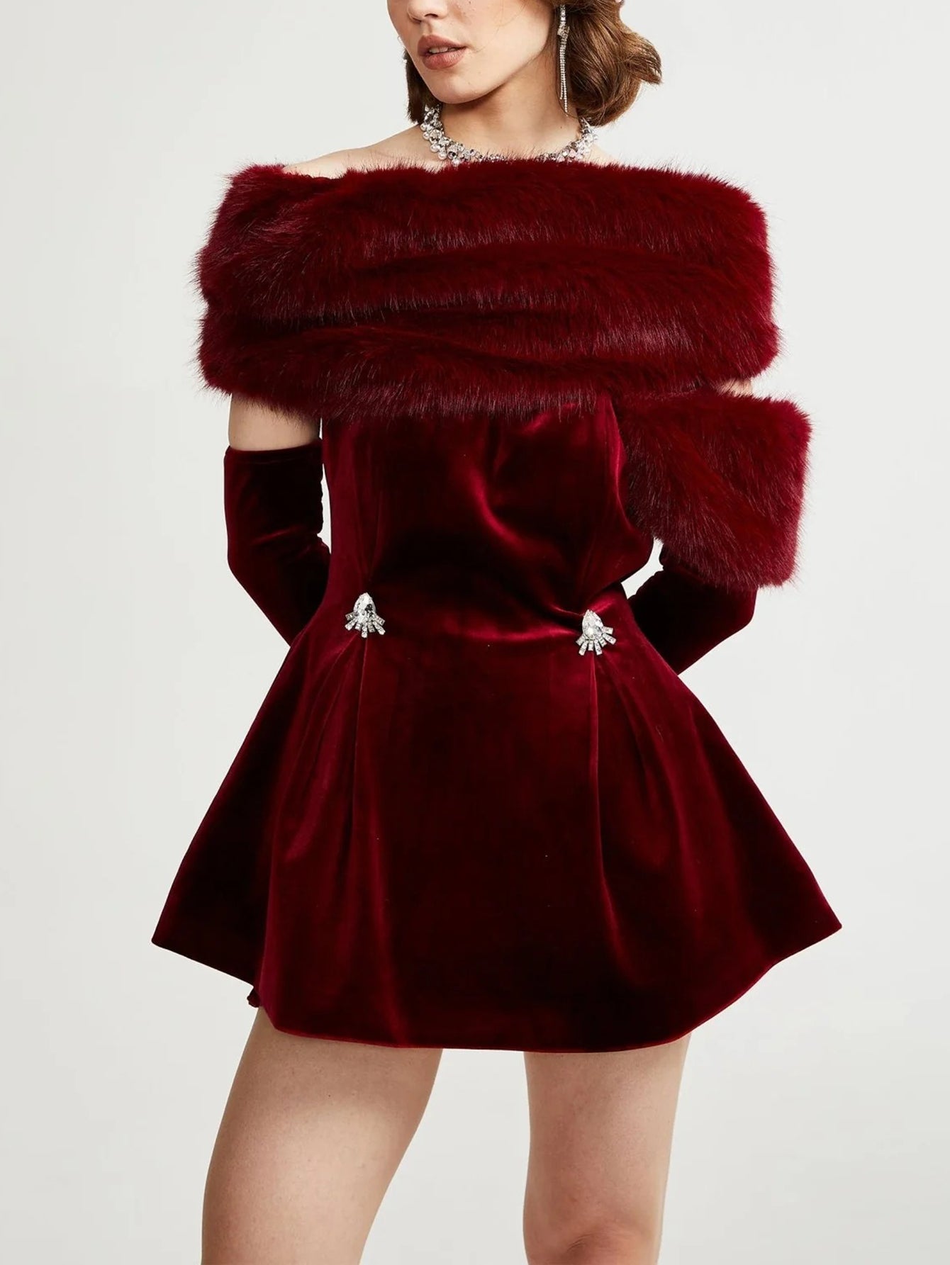 Gorgeous Vintage Velvet Mini Dress