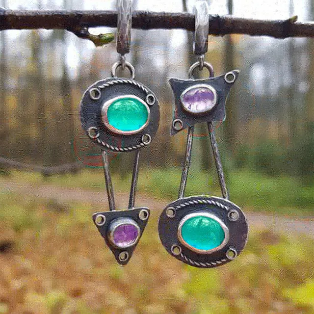 Chic Mechanical Design Vintage Crystal Earrings