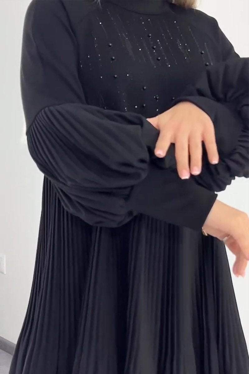 Adrienne - Tummy Covering Pleated Dress