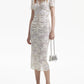 Lace Midi Dress with Embroidery
