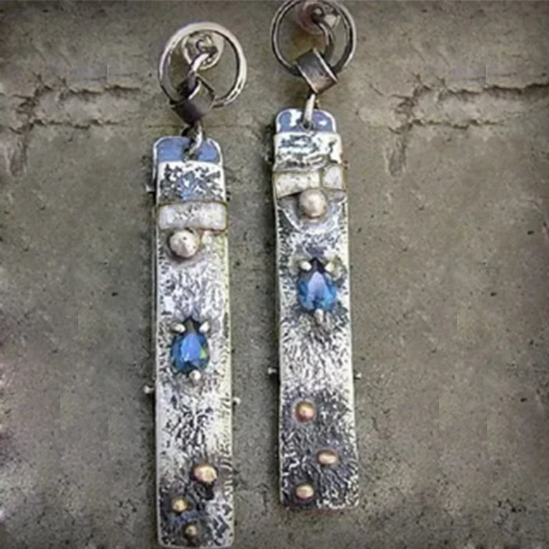 Charming Artisan Blue Stone Earrings