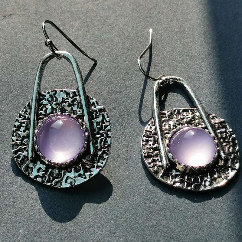 Chic Boho Earrings Featuring Stunning Purple Gemstones in Premium Sterling Silver