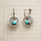 Stunning Boho Earrings Adorned with Bright Turquoise Gems in Luxurious Silver