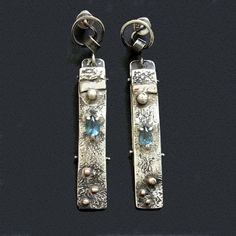 Charming Artisan Blue Stone Earrings