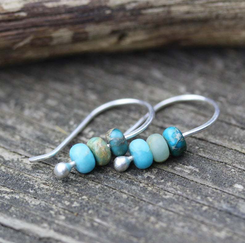 Elegant Turquoise Pearl Earrings