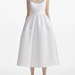 Beaded Scoop Neck Tea-Length Dress
