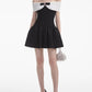 Bow Off-the-shoulder Mini Dress
