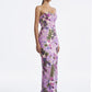 Purple Sequin Floral Gown - Sparkling & Flattering