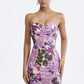 Purple Sequin Floral Gown - Sparkling & Flattering