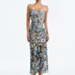 Sequin Embroidered Strapless Gown - Sparkling & Elegant
