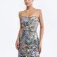 Sequin Embroidered Strapless Gown - Sparkling & Elegant