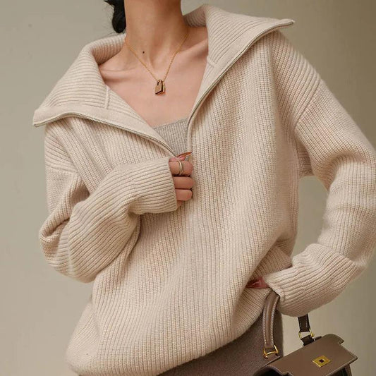 Stylish Zip Collar Sweater – Ultimate Comfort and Timeless Elegance