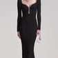 Knit Midi Dress with Crystal Detailing