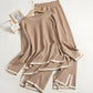 Classy Elastic Knit 2-Pieces Lounge Set