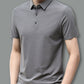 Men's Breathable Business Ice Silk Short-sleeved T-shirt for Summer