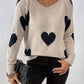 Comfortable Sweater with Lovable Heart Pattern – Romantic Style for Cozy Moments