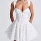 Queen Anne Neckline Corset Mini Dress For Party Date Night Dress