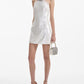 Sequined Halter Mini Dress with Crystal Bow Detail