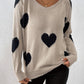 Comfortable Sweater with Lovable Heart Pattern – Romantic Style for Cozy Moments