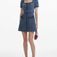 Tweed Belted Mini Dress with Braided Trim