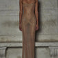 Glitter Mesh Gown with Ruched Bodice