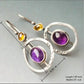 Chic Boho Saturn Crystal Earrings Featuring Luxurious Silver Design