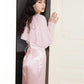 Cable Knit Cropped Loose Crewneck Long Sleeve Sweater