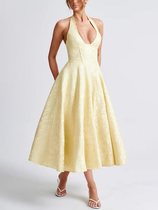 Resort Style Waisted Sleeveless Dress