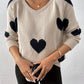 Comfortable Sweater with Lovable Heart Pattern – Romantic Style for Cozy Moments