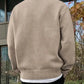 Woolen Button Half Zip
