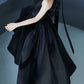 Timeless Halterneck Dress with Pearl Necklace